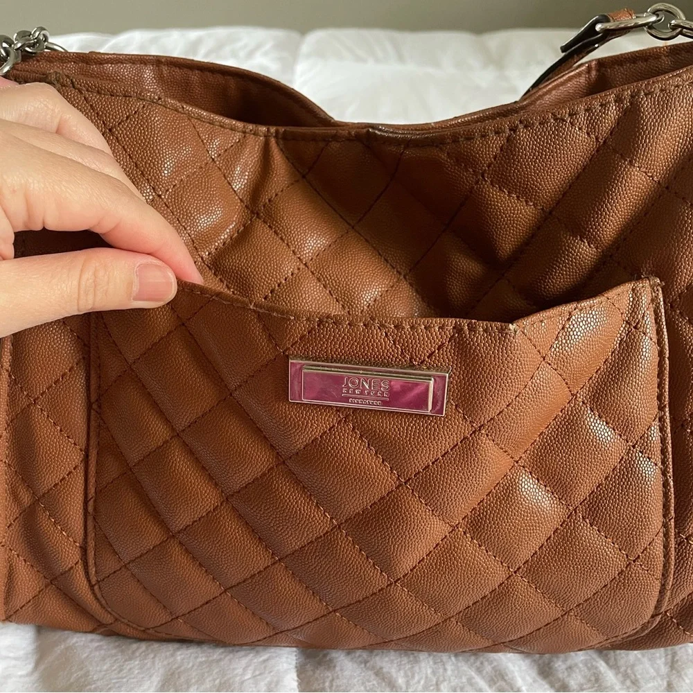 JONES NEW YORK quilted purse in caramel color - Picture 9 of 9